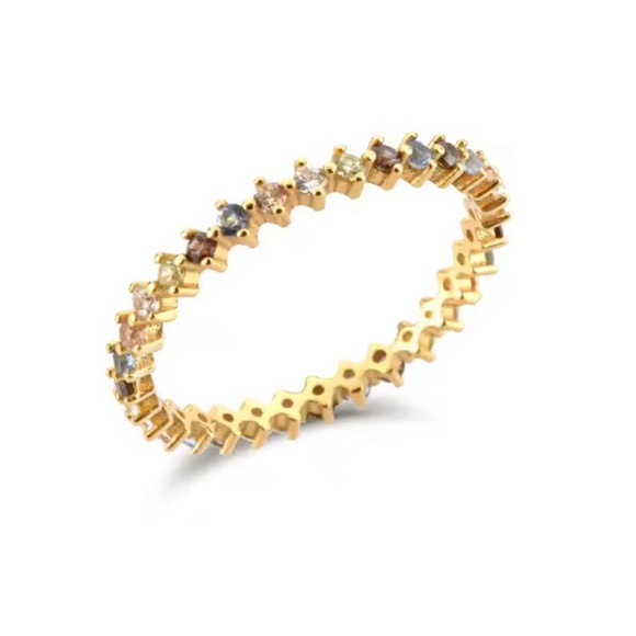 Anthropologie Elegant Multicolor Gem Ring | Size 7 - Picture 1 of 6